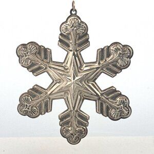 Vintage 1998 Gorham Sterling Silver Snowflake Christmas Ornament 925, 17.4g